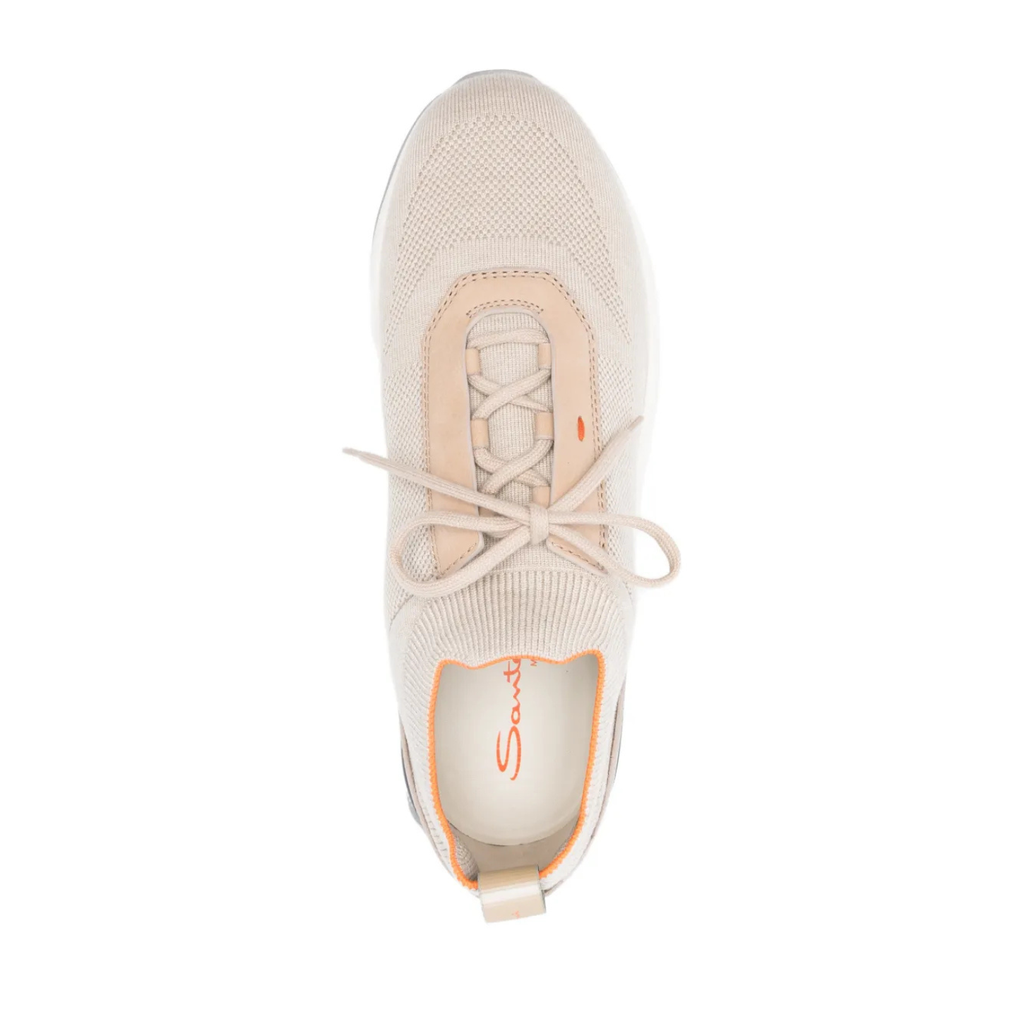 MEN’S BEIGE STRETCH KNIT SNEAKER