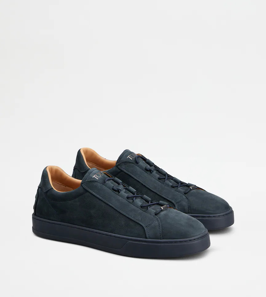 TOD'S NAVY NUBUCK SNEAKERS
