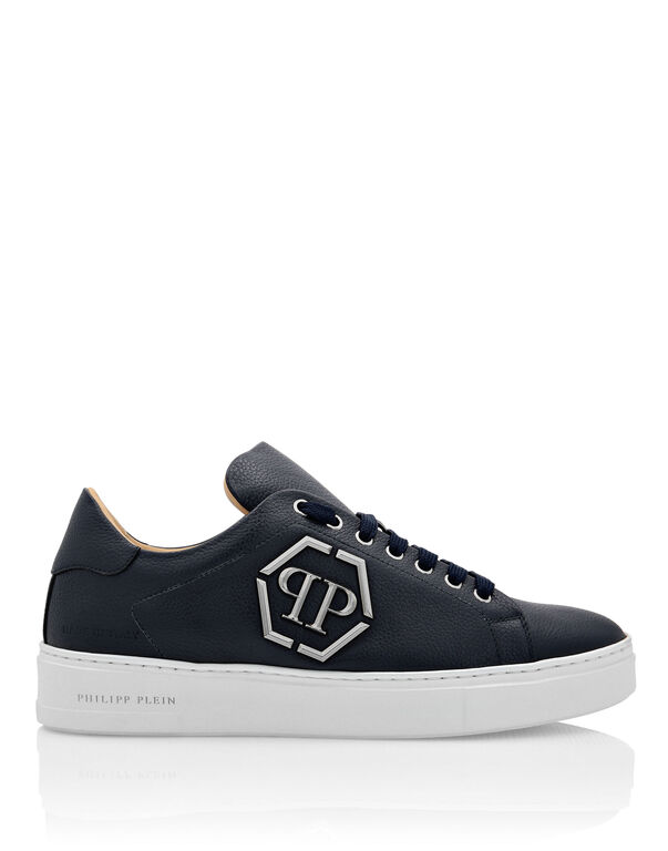 PREMIUM LEATHER LO-TOP SNEAKER LOGO HEXAGON