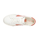 MEN’S WHITE AND ORANGE LEATHER DOUBLE BUCKLE SNEAKER