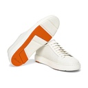 MEN'S WHITE TUMBLED LEATHER SNEAKER