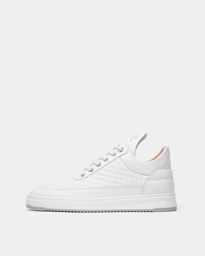 LOW TOP QUILTED JET WHITE