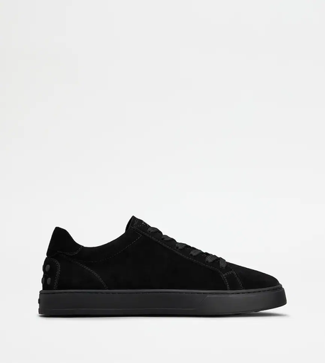 TOD'S ALL BLACK SUEDE SNEAKERS