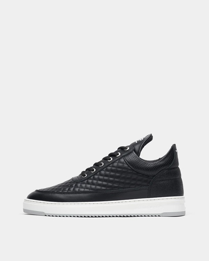 LOW TOP QUILTED JET BLACK
