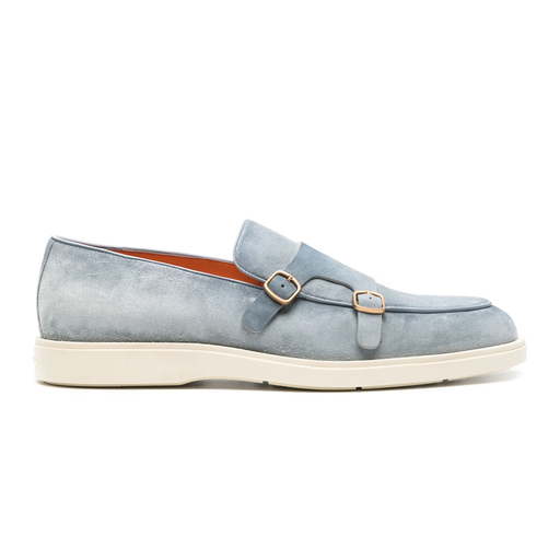 MEN’S SUEDE DOUBLE BUCKLE LOAFER