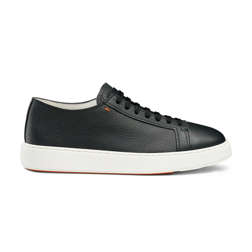 MEN'S BLUE TUMBLED LEATHER SNEAKER