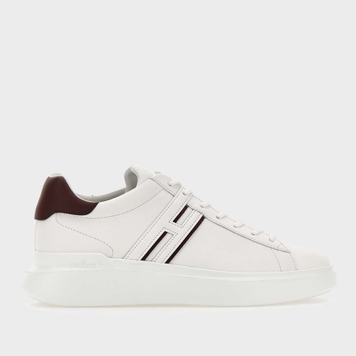 H580 WHITE/BURGUNDY