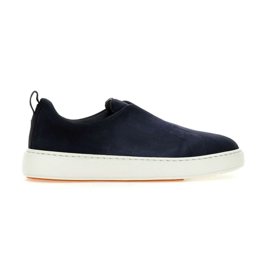 MEN'S NAVY SUEDE SLIP-ON SNEAKER