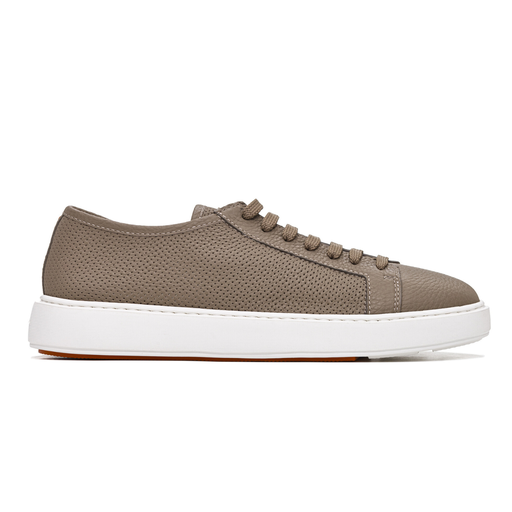 MEN'S BEIGE PERFORATED LEATHER SNEAKER