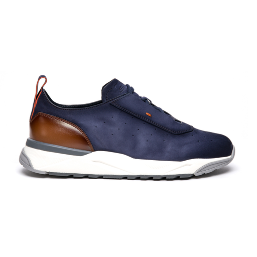 MEN’S NAVY NUBUCK LEATHER SNEAKER
