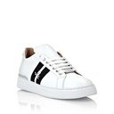 LEATHER LO-TOP SNEAKERS STRIPES