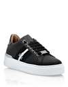 LEATHER LO-TOP SNEAKERS STRIPES