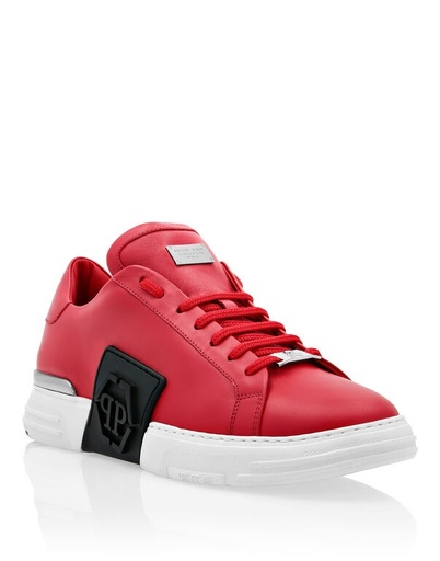 PHANTOM KICK$ LO-TOP LEATHER HEXAGON RED