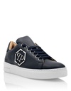 PREMIUM LEATHER LO-TOP SNEAKER LOGO HEXAGON