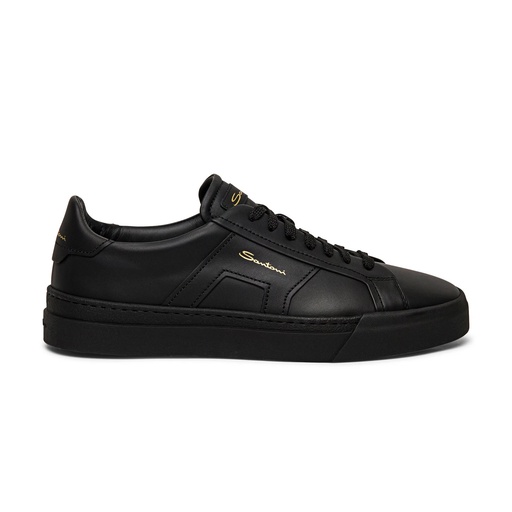 MEN’S BLACK DOUBLE BUCKLE SNEAKER