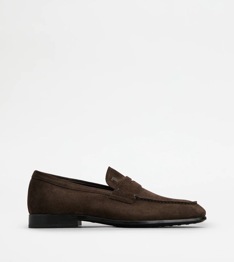 TOD'S SUEDE LOAFERS BROWN